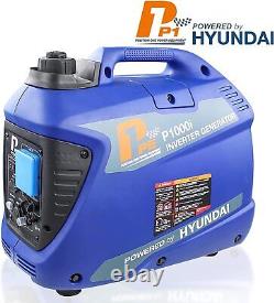 P1 p1000i petrol generator portable power 1000w powered hyundai ultra quiet 4