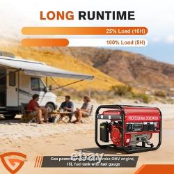 Petrol Engine Generator 6500w 4-stroke 7.5hp Ohv Recoil Start Portable 220v Uk