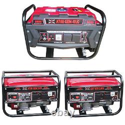 Petrol Generator 2000W 3000W Electric Key Start 6.5HP / 7HP UK Plug 4 Stoke