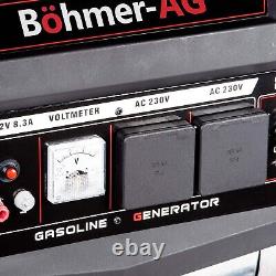 Petrol Generator 2.8kW 8HP 4 Stroke Engine Outdoor Portable Böhmer-AG 6500W