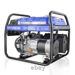 Petrol Generator Electric Start 2.2kW 2200W 2kVA Catering Portable Site HYUNDAI