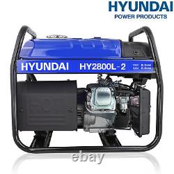 Petrol Generator Electric Start 2.2kW 2200W 2kVA Catering Portable Site HYUNDAI