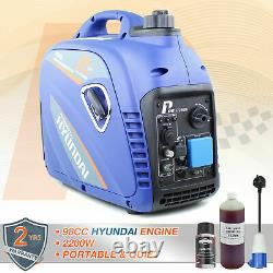 Petrol Generator Inverter 2200W 2.2kw 2.8kVa Suitcase Portable Silent HYUNDAI