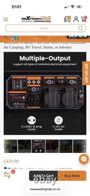 Petrol Generator Portable Inverter 3.5KW Quiet for Camping Home Power 4 Stroke