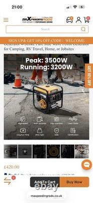 Petrol Generator Portable Inverter 3.5KW Quiet for Camping Home Power 4 Stroke