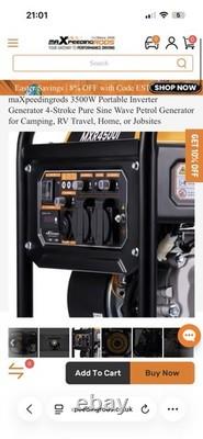 Petrol Generator Portable Inverter 3.5KW Quiet for Camping Home Power 4 Stroke