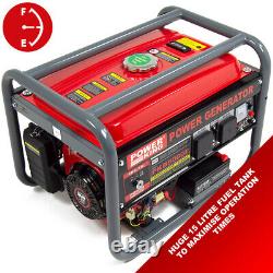 Petrol Generator PowerKing Portable PKB5000ES 3200w 4KVA with Wheels & Oil