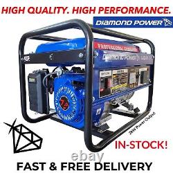 Petrol Generator Silent Portable 4 Stroke Engine Camping 2000w 7HP 2KW