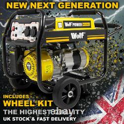 Petrol Generator Wolf Portable 2200w 2.75KVA 6.5HP Camping Power with Wheels