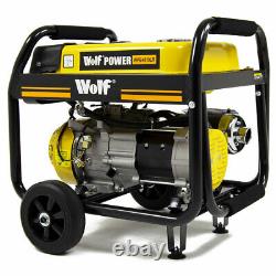 Petrol Generator Wolf Portable 3000w 3.75KVA 7HP Camping Power with Wheels