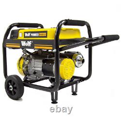 Petrol Generator Wolf Portable 3000w 3.75KVA 7HP Camping Power with Wheels