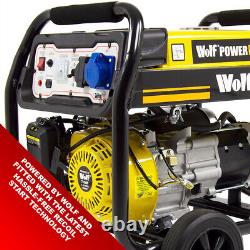 Petrol Generator Wolf Portable 3000w 3.75KVA 7HP Camping Power with Wheels