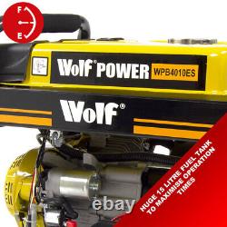 Petrol Generator Wolf Portable WPB4010ES 3000w 3.75KVA Electric Camping Power