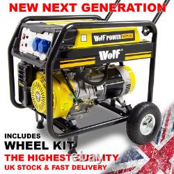 Petrol Generator Wolf Portable WPB7510LR 5500w 6.9KVA Electric Camping Power
