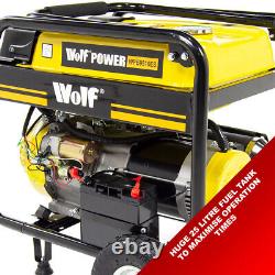 Petrol Generator Wolf Portable WPB9510ES 7500w 9.4KVA Electric Camping Power