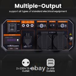 Petrol Inverter Generator 3.5KW 3200W 2x 230V 13 AC Outlets 2x USB Outlets