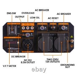 Petrol Inverter Generator Portable 3200W For Camping Outdoor Phone PC charge