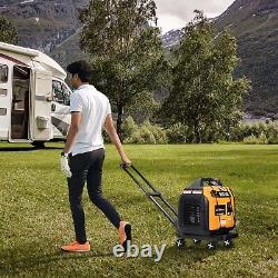 Petrol Inverter Generator Silent Portable 3000W 4Stroke Engine Camping + Trolley