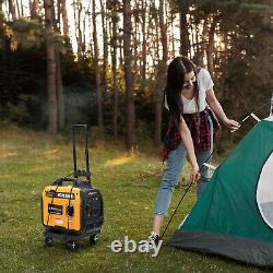 Petrol Inverter Generator Silent Portable 3000W 4Stroke Engine Camping + Trolley