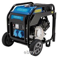 Petrol Open Frame Inverter Generator with Wheels, 3800W 6.5hp, Draper 98683