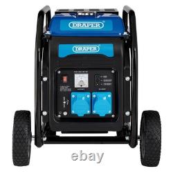 Petrol Open Frame Inverter Generator with Wheels, 3800W 6.5hp, Draper 98683