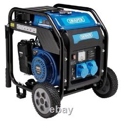 Petrol Open Frame Inverter Generator with Wheels, 3800W 6.5hp, Draper 98683