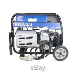 Petrol or LPG Gas Generator Electric Start 3200w 3.2kW 4kVa Catering HYUNDAI