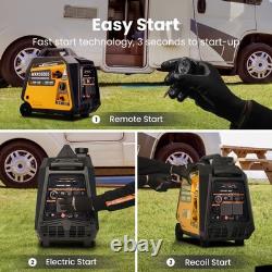 Portable Generator Inverter 3.5KVA 3200W Petrol / LPG Dual Fuel Genset Wheel Kit