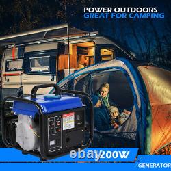 Portable Petrol Generator 2-Stroke 1200w Manual Recoil Start Camping Power UK