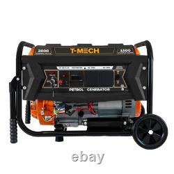 Portable Petrol Generator 3300W 7HP 4 Stroke 210cc Electric Key Start Digital