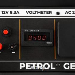 Portable Petrol Generator 3300W 7HP 4 Stroke 210cc Electric Key Start Digital