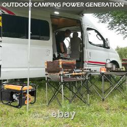 Portable Petrol Generator 4-Stroke 4000w Electric Recoil Start Camping Power UK