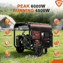 Portable Petrol Generator 5kw 8HP 4 Stroke Electric Start Single Phase & Wheels