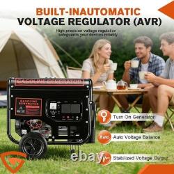 Portable Petrol Generator 5kw 8HP 4 Stroke Electric Start Single Phase & Wheels