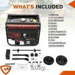 Portable Petrol Generator 5kw 8HP 4 Stroke Electric Start Single Phase & Wheels