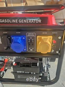 Portable Petrol Generator 7500W-E 8.4 KVA 16HP Power Electric Key Start wheels