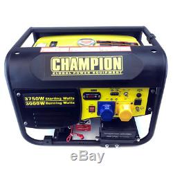 Portable Petrol Generator Champion CPG4000E1 3.75kVA with Electric Start