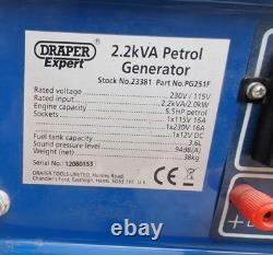 Portable Petrol Generator, Draper Expert 2.2 KVA, 2000W