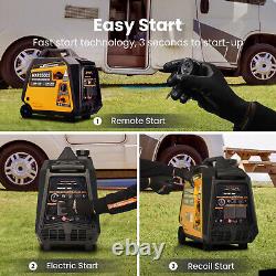 Portable Petrol Generator Inverter Dual Fuel LPG 3500W Camping Electric Start