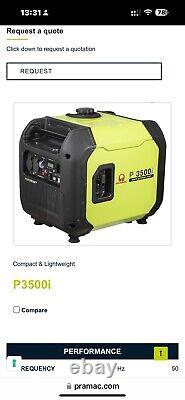 Pramac P3500i 3.3KVA 230v 13A Petrol Generator