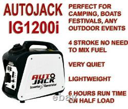 Quiet Portable Suitcase Inverter Petrol Generator 4 Stroke 4HP 1200W 12V 240V