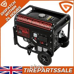 Recoil Portable Petrol Generator With WHEELS 15L Tank 215cc 3kwith2.1kw 4 Stroke UK
