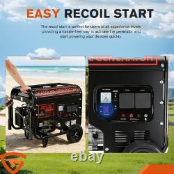 Recoil Portable Petrol Generator With WHEELS 15L Tank 215cc 3kwith2.1kw 4 Stroke UK