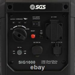 SGS 1000W Mini Inverter Generator Portable Petrol Power Solution Quiet Efficient