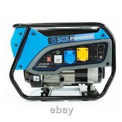 SGS 2.8 kVA Portable Petrol Generator with Oil & Flylead, 2000W 5.5HP 4-Stroke