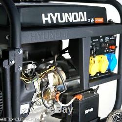 SILENT Hyundai HY7000LEk Electric Start Open Frame Petrol Generator 3 year Wrnty