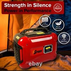 SPARK 2000W Inverter Suitcase Generator Silent Portable Camping E10 Fuel