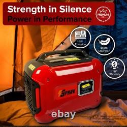 SPARK 2000W Inverter Suitcase Generator Silent Portable Camping E10 Fuel