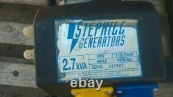 STEPHILL / HONDA 2,7 Kva GENERATOR SLIGHTLY USED