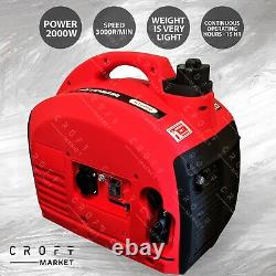 SUPER SILENT SUITECASE Mobil Genset SKT 2000W Petrol Inverter Generator NEW